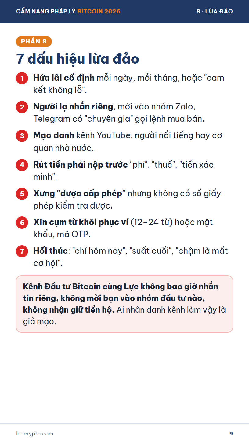 Trang cẩm nang: 7 dấu hiệu lừa đảo